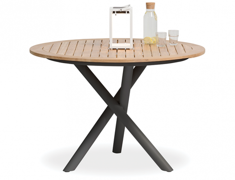 Sustainable Outdoor Round Table Charcoal - 110cm