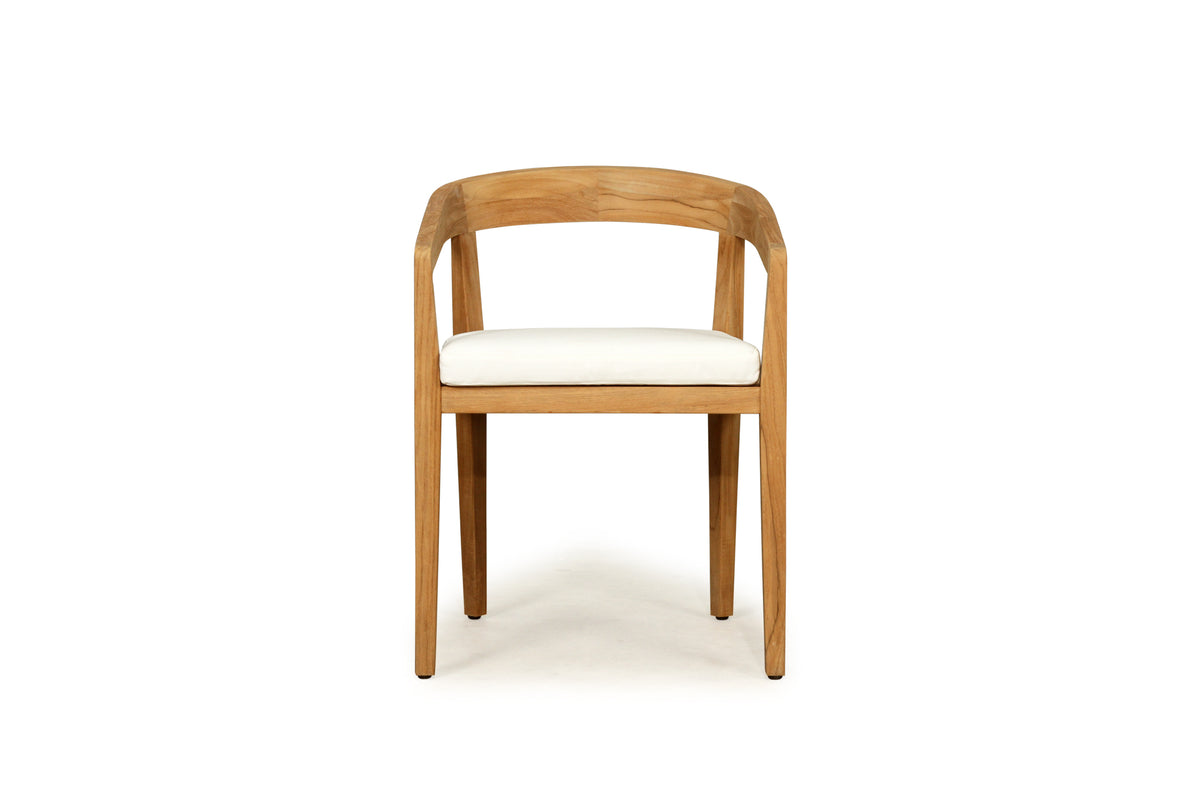 Solid Natural Teak Outdoor Dining Chair