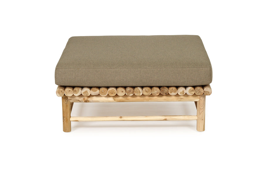 Tree Trunk Row Style with Top Cushion Outdoor Coffee Table Square