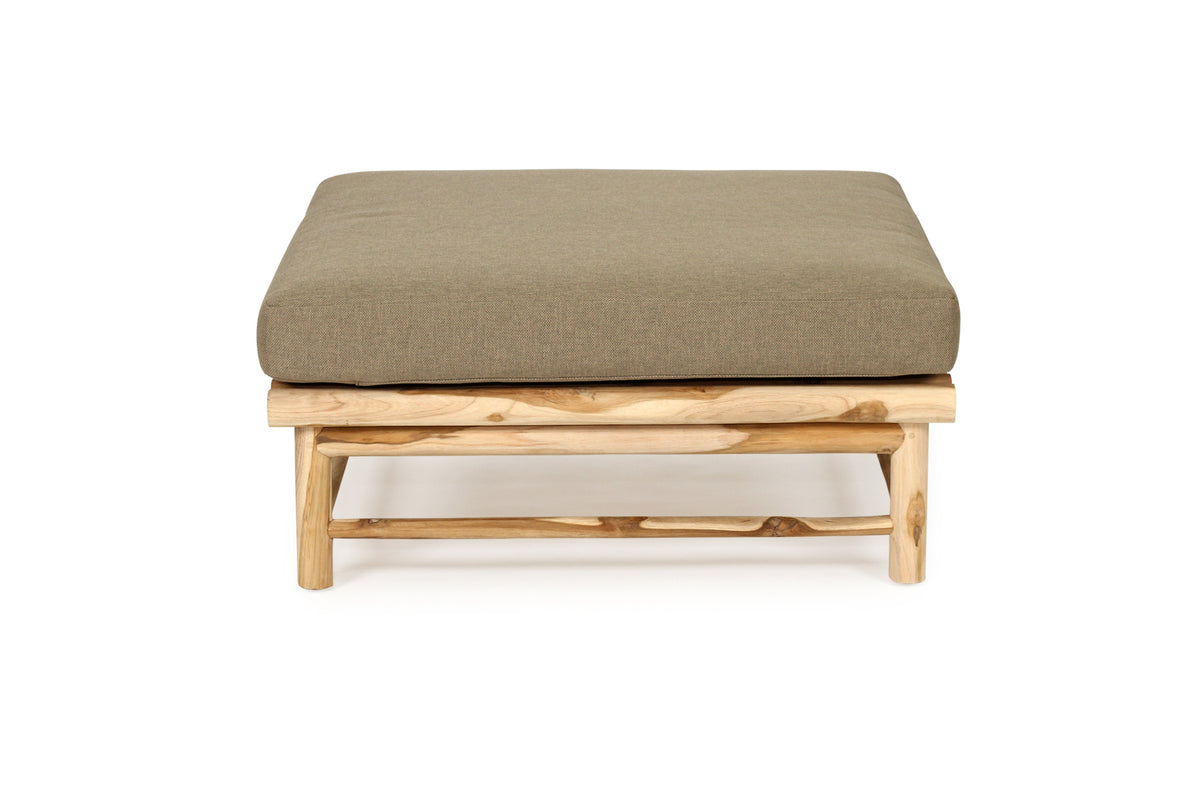 Tree Trunk Row Style with Top Cushion Outdoor Coffee Table Square