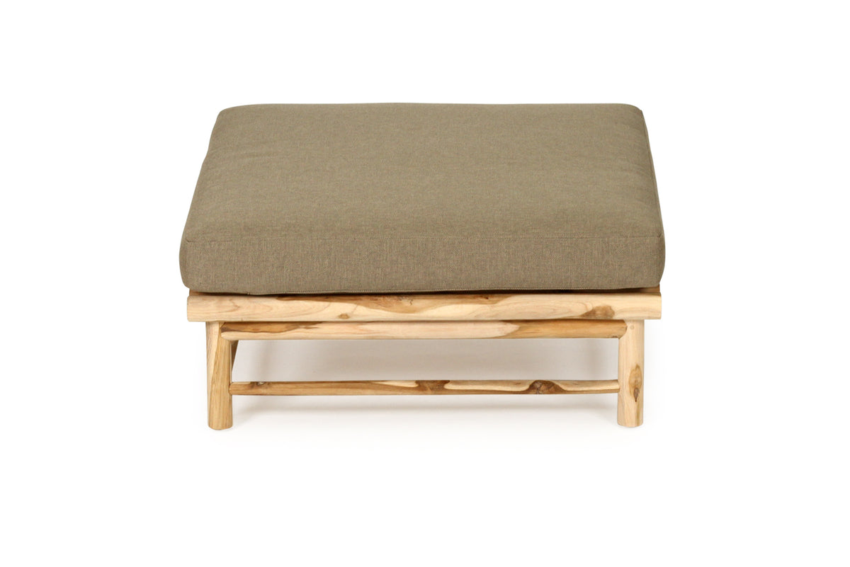 Tree Trunk Row Style with Top Cushion Outdoor Coffee Table Square