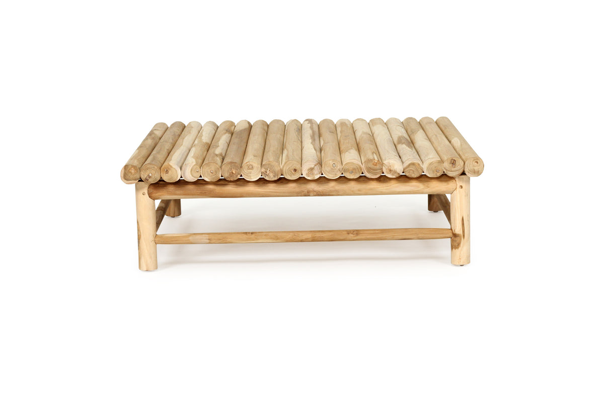 Tree Trunk Row Style with Top Cushion Outdoor Coffee Table Square