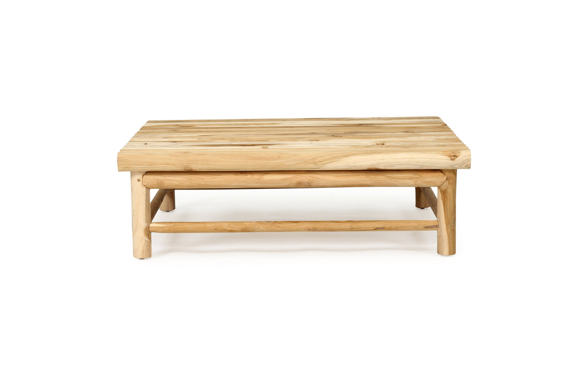 Tree Trunk Row Style with Top Cushion Outdoor Coffee Table Square