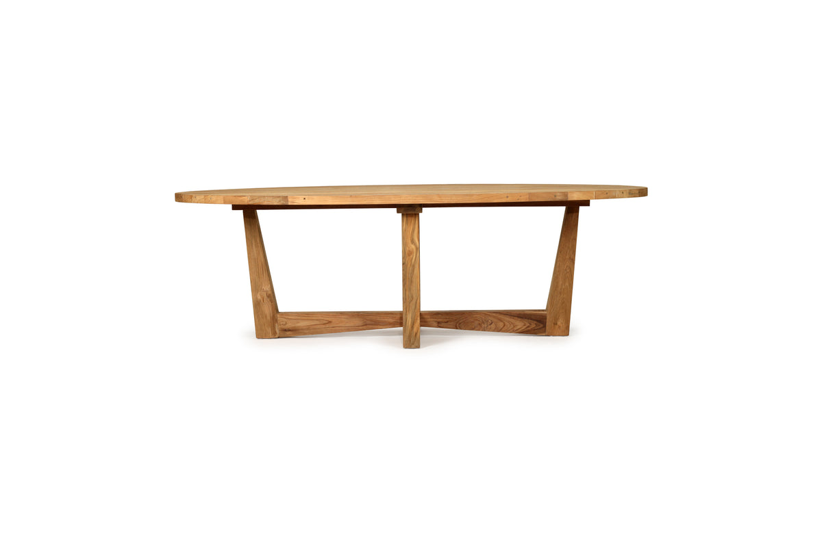 Violet Natural Oval Outdoor Dining Table - 240cm