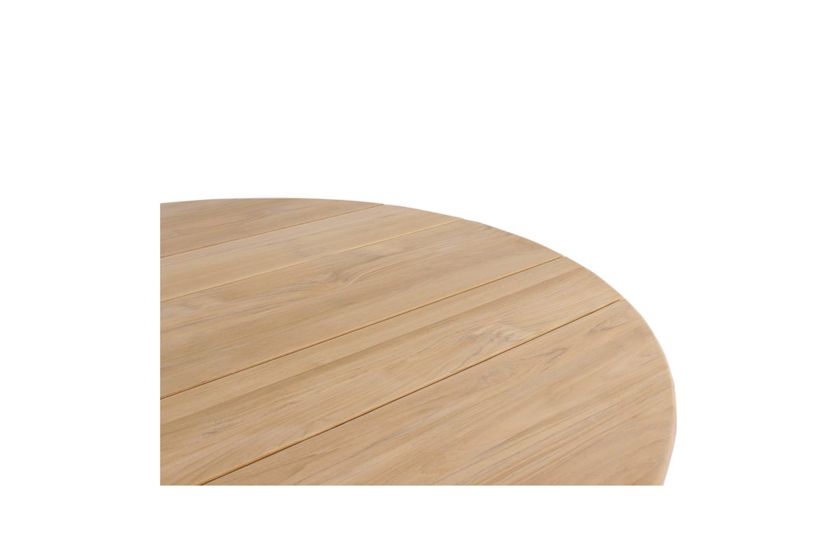 Solid Natural Teak Outdoor Round Table - 150cm