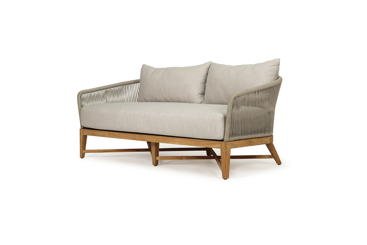 Wattle Light Grey Outdoor Sofa 2 Seater