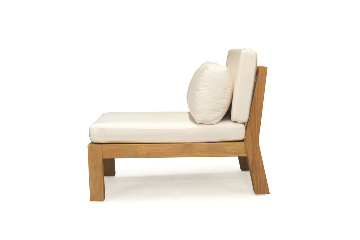 Orchid Cube Style Outdoor Sofa 1 Seater Natural