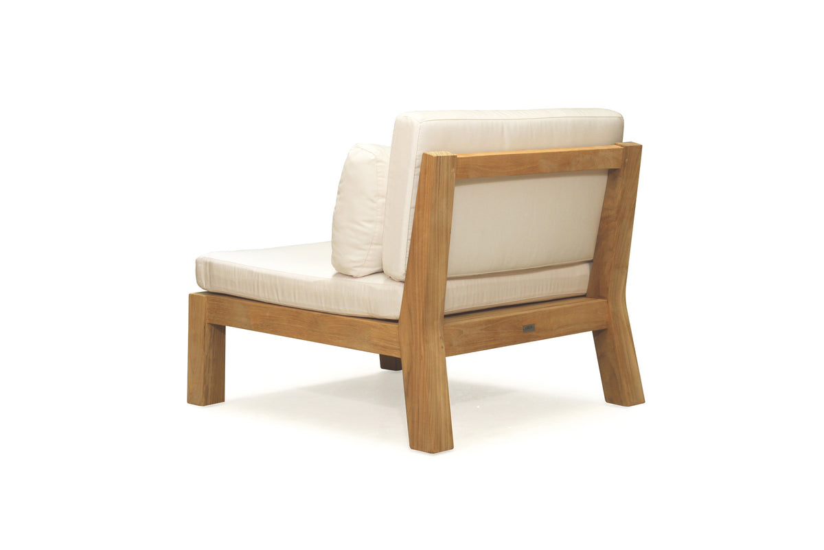 Orchid Cube Style Outdoor Sofa 1 Seater Natural