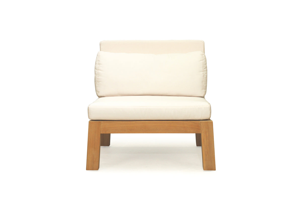 Orchid Cube Style Outdoor Sofa 1 Seater Natural