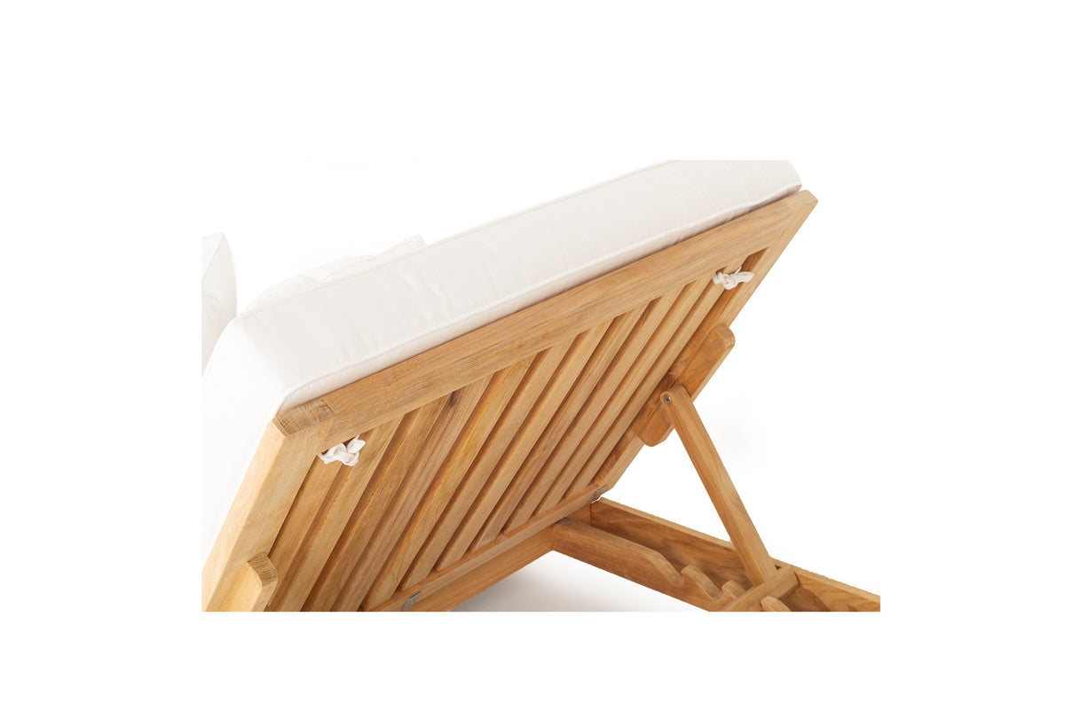 Woody Tan Outdoor Sunlounger