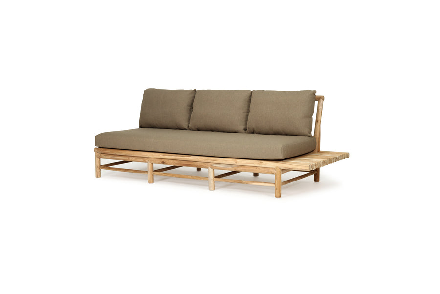 Tree Trunk Row Style Outdoor Sofa 3 Seater