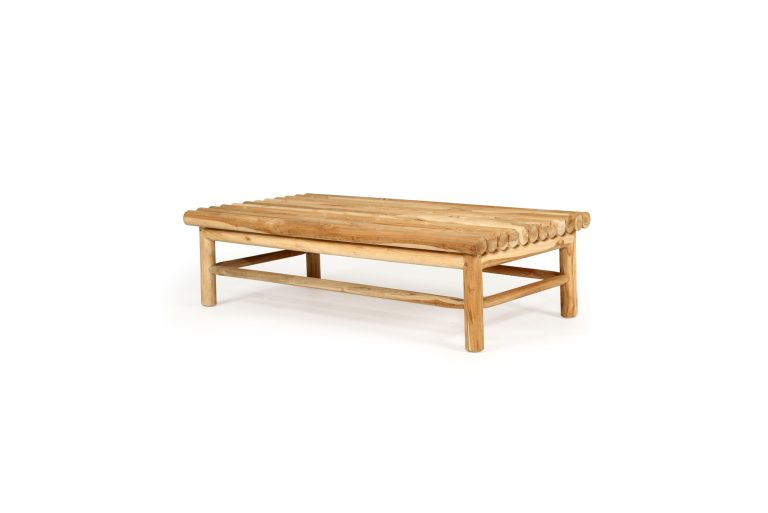 Tree Trunk Row Style Outdoor Coffee Table