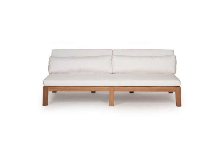 Orchid Cube Style Outdoor Sofa 3 Seater Natural