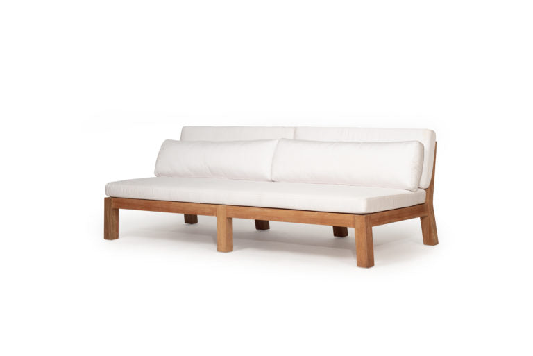 Orchid Cube Style Outdoor Sofa 3 Seater Natural