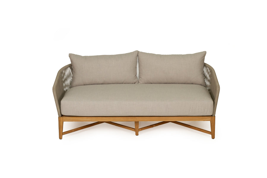 Wattle Light Grey Outdoor Sofa 2 Seater