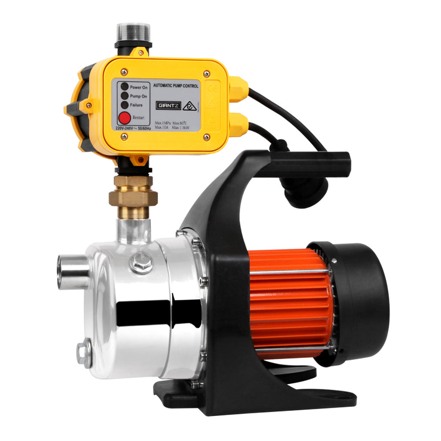 Giantz Garden Water Pump High Pressure 1500W Tank Rain Farm Irrigation House Yellow