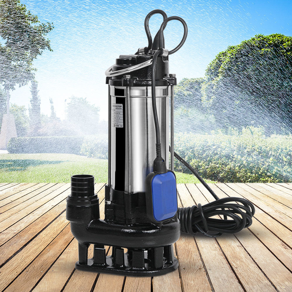 Giantz Garden Submersible Pump 2000W Dirty Water Bore Tank Well Steel Sewerage