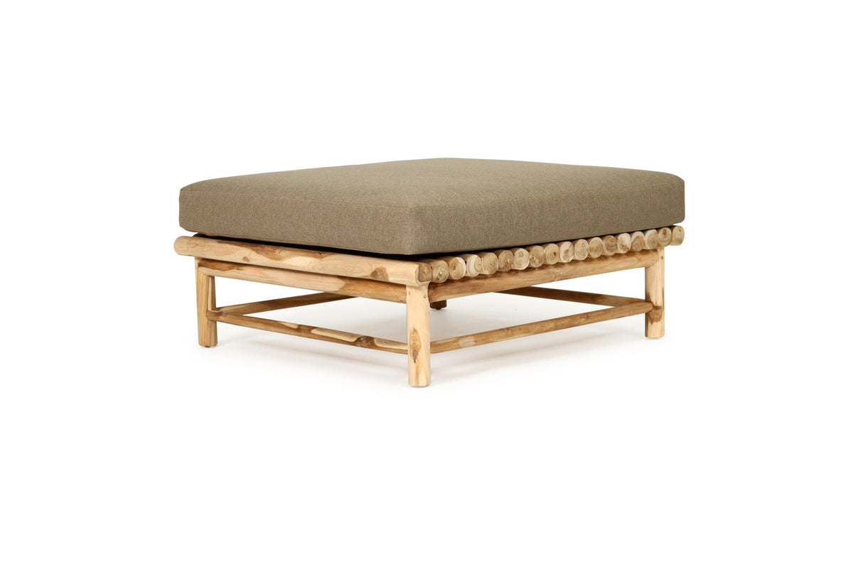 Tree Trunk Row Style with Top Cushion Outdoor Coffee Table Square