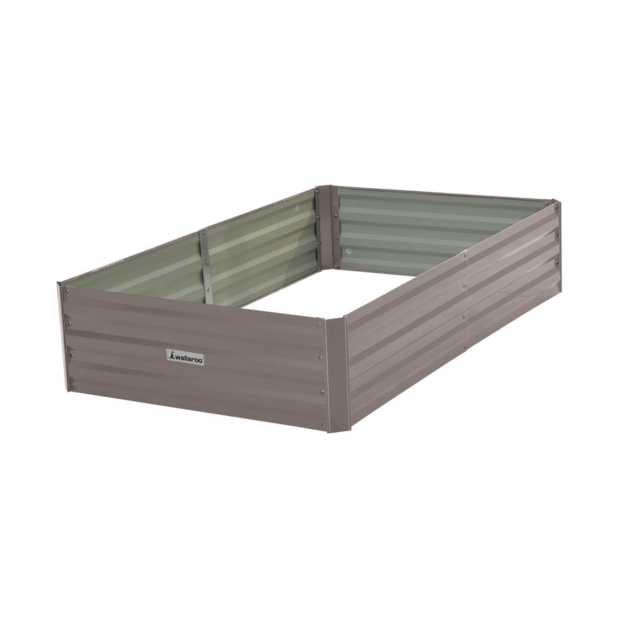 Wallaroo Garden Bed 150 x 90 x 30cm Galvanized Steel - Grey