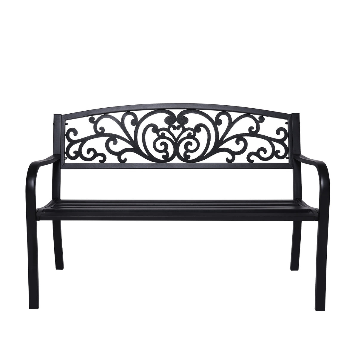 Wallaroo Steel Outdoor Garden Bench - Floral