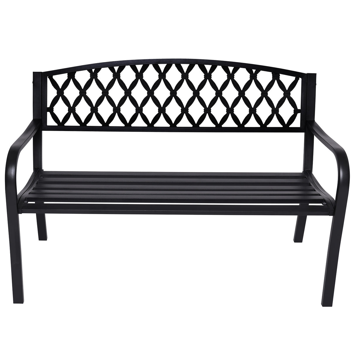 Wallaroo Steel Outdoor Garden Bench - Diamond