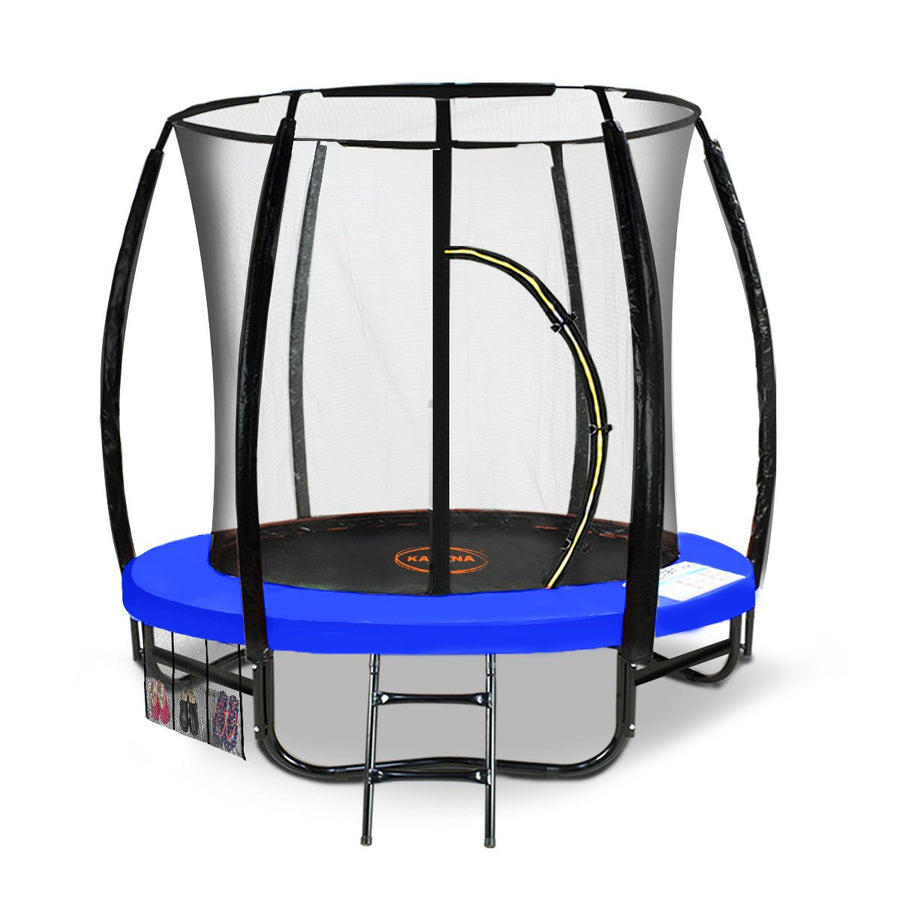 Kahuna Classic 6ft Outdoor Round Blue Trampoline With Safety Enclosure