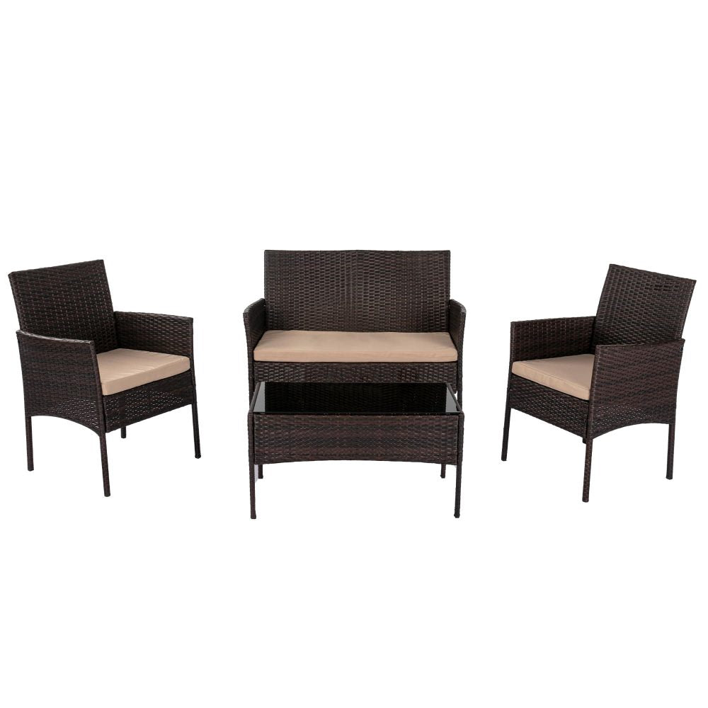 Breeze Wicker Outdoor Lounge Set 4-Seater