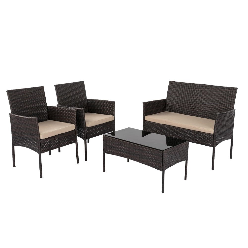 Breeze Wicker Outdoor Lounge Set 4-Seater