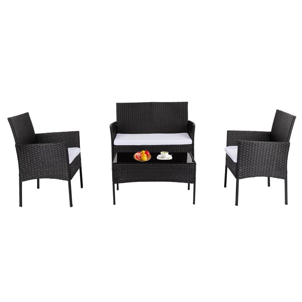 Wicker Outdoor Lounge Sofa Set 4-Seater