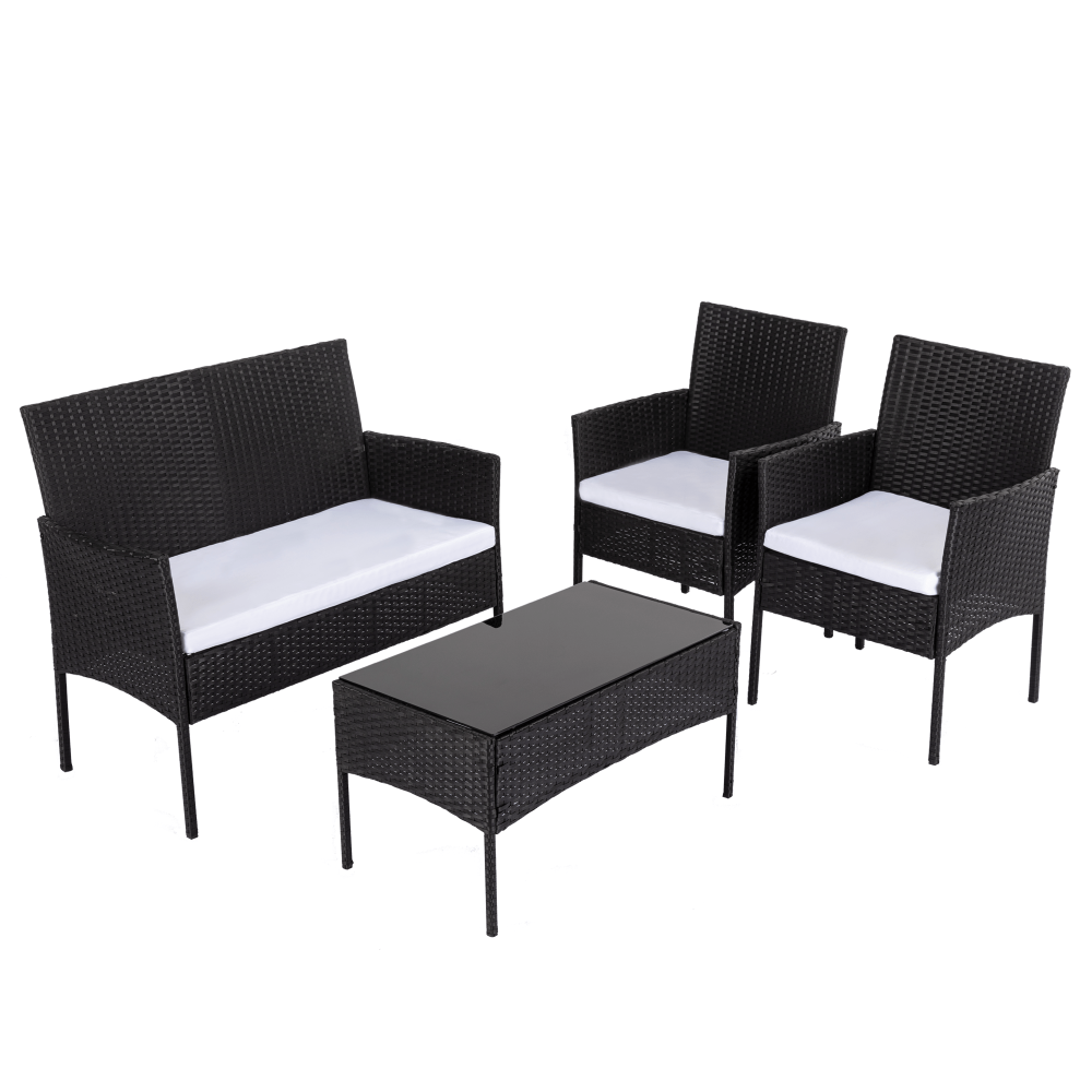 Wicker Outdoor Lounge Sofa Set 4-Seater