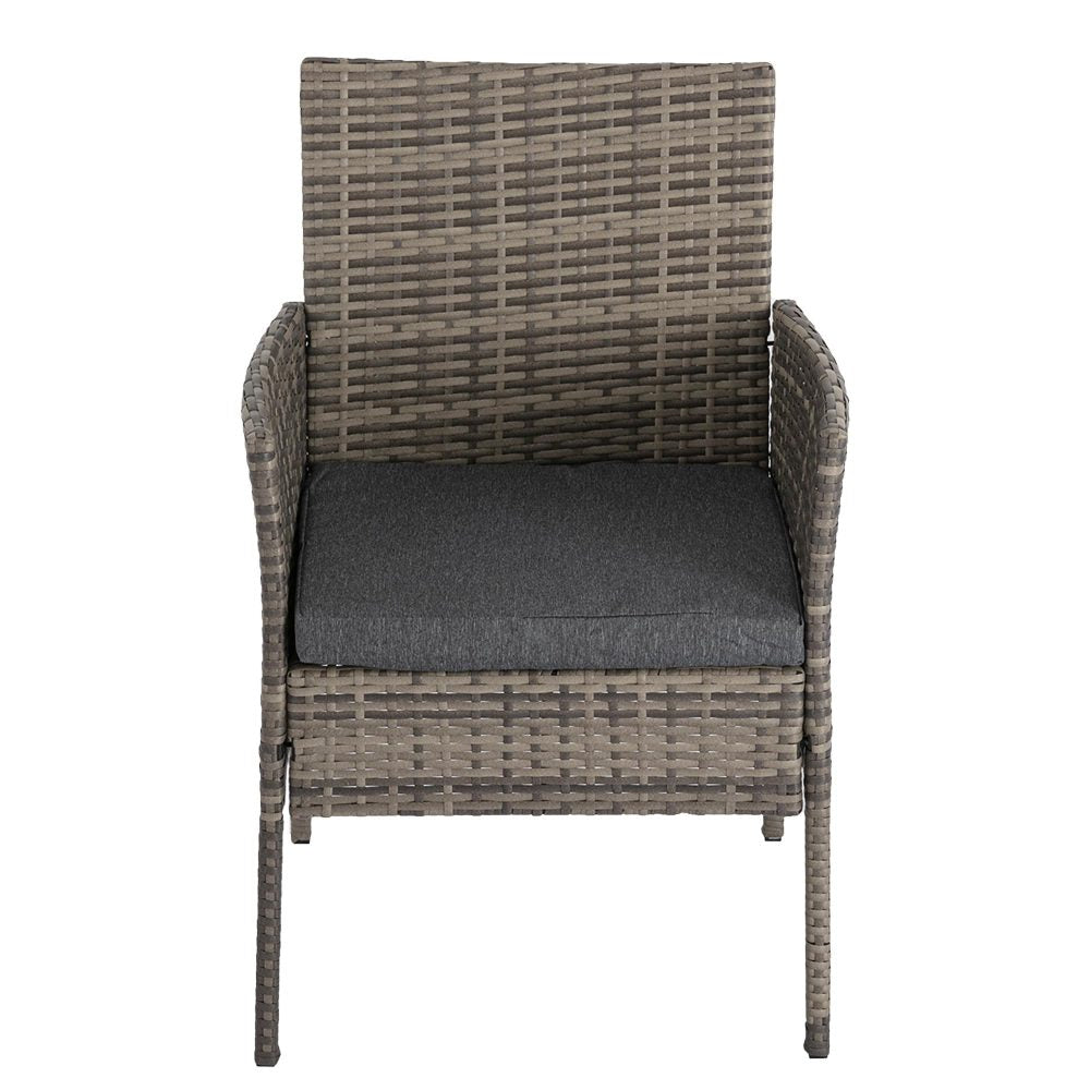 Rural Style Outdoor Wicker Lounge Set 4 Seater Mixed Grey