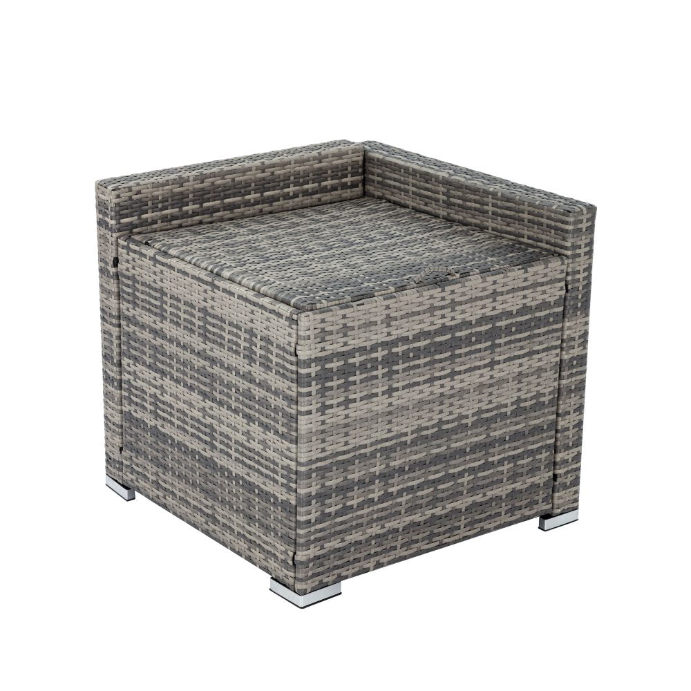 Outdoor Wicker Lounge with Storage 7PC Grey