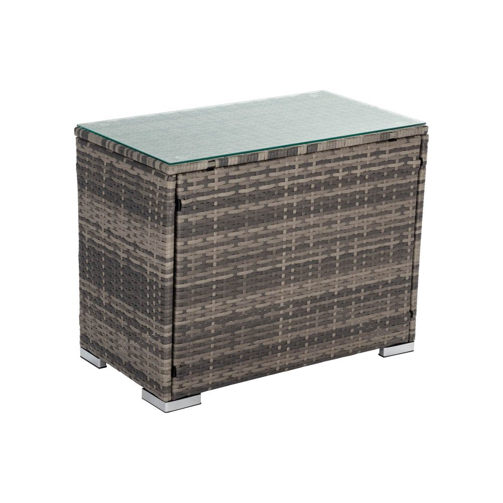 Outdoor Wicker Lounge with Storage 7PC Grey