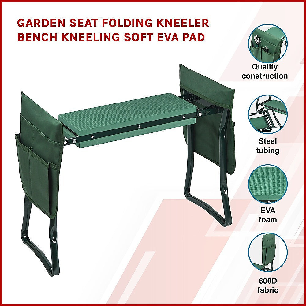 Garden Seat Folding Kneeler Bench Kneeling Soft Eva Pad