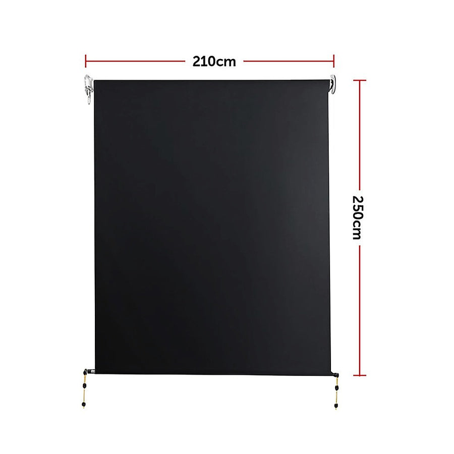 Retractable Straight Drop Roll Down Awning Garden Patio Screen 2.1X2.5M