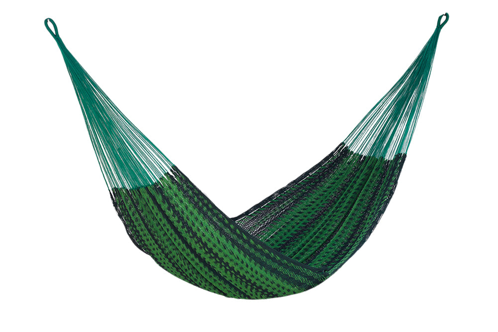 Mayan Legacy Queen Size Outdoor Cotton Mexican Hammock in Jardin Colour