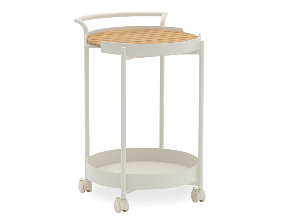 Rose Outdoor Bar Cart White