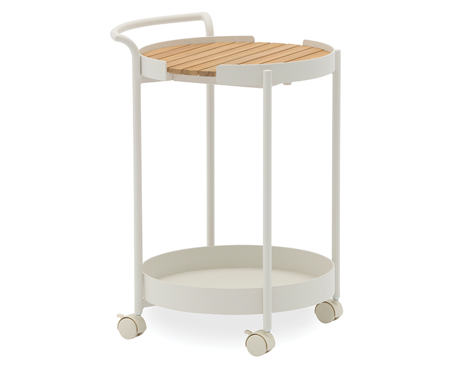 Rose Outdoor Bar Cart White