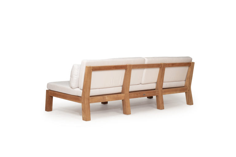 Orchid Cube Style Outdoor Sofa 3 Seater Natural