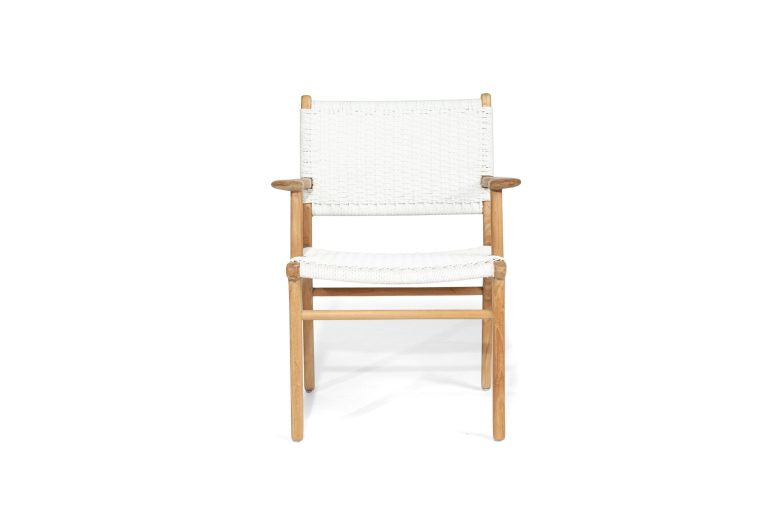 Azalea Armchair White – Close Weave