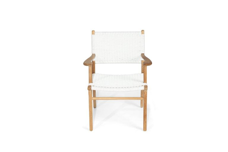 Azalea Armchair White – Close Weave