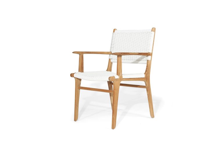 Azalea Armchair White – Close Weave