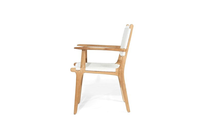 Azalea Armchair White – Close Weave