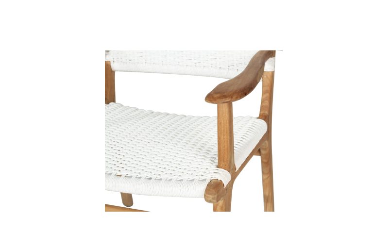 Azalea Armchair White – Close Weave