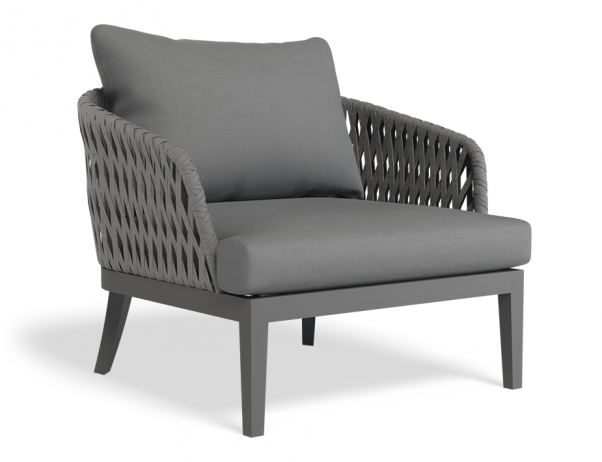 Sunflower Outdoor Lounge Chair Dark Grey with Cushion