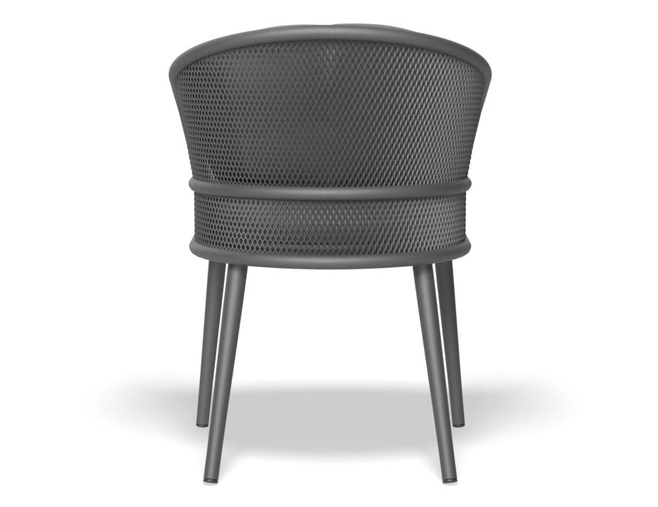 Shelly Design Dining Chair Charcoal with Dark Grey Cushion