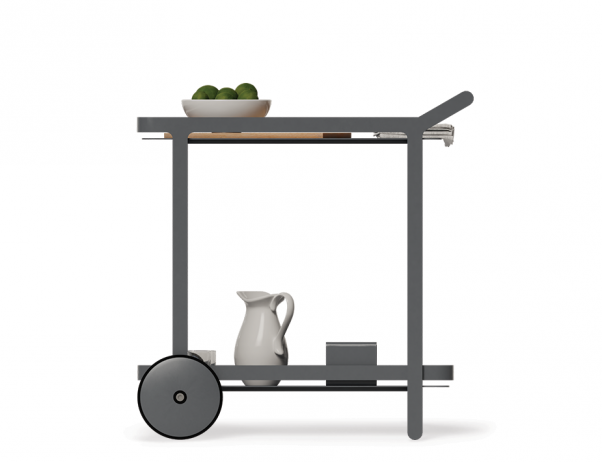 Lilac Outdoor Bar Cart Charcoal