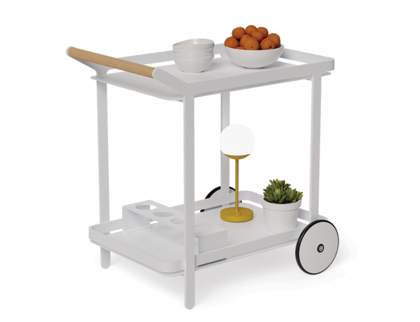 Lilac Outdoor Bar Cart White