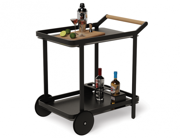 Lilac Outdoor Bar Cart Black