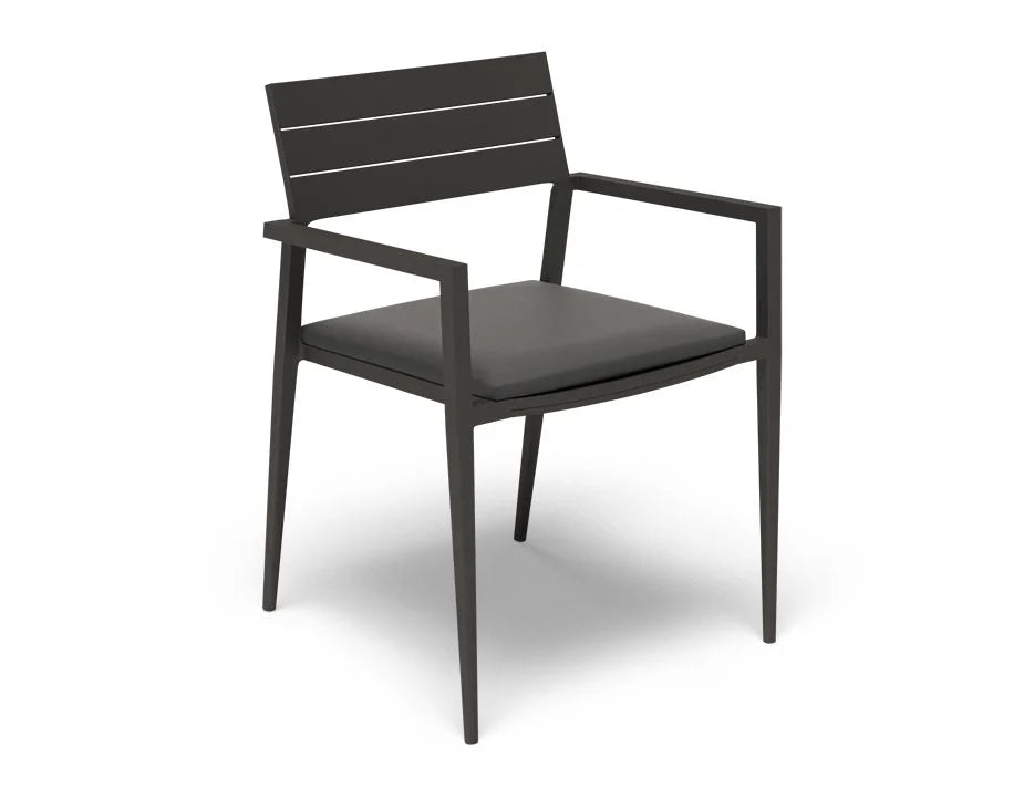 Tulip Outdoor Chair Charcoal with Dark Grey Cushion